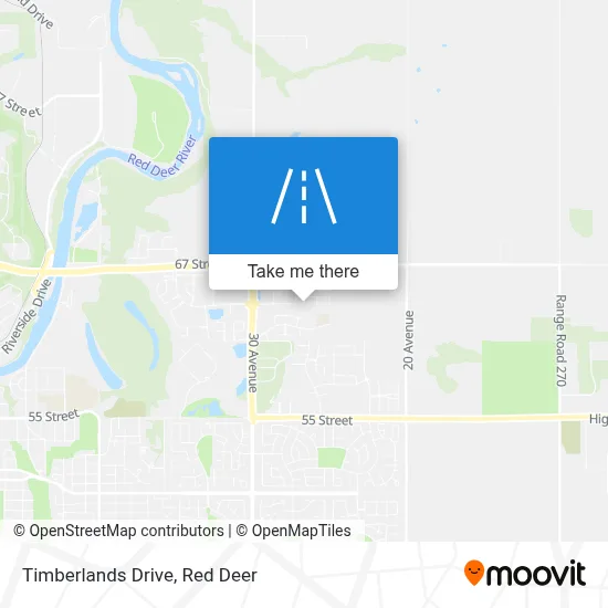 Timberlands Drive map