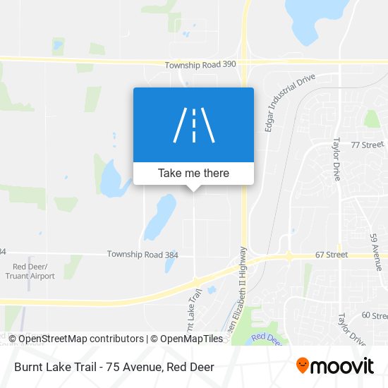 Burnt Lake Trail - 75 Avenue map