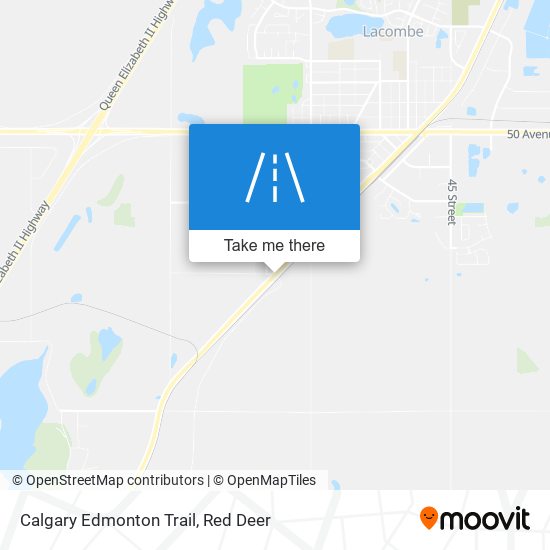 Calgary Edmonton Trail map