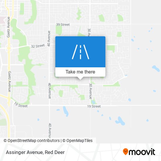 Assinger Avenue map