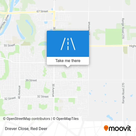 Drever Close map