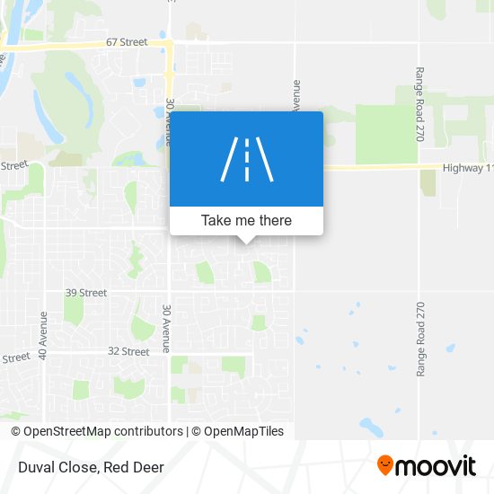 Duval Close map