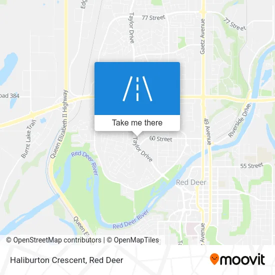 Haliburton Crescent map
