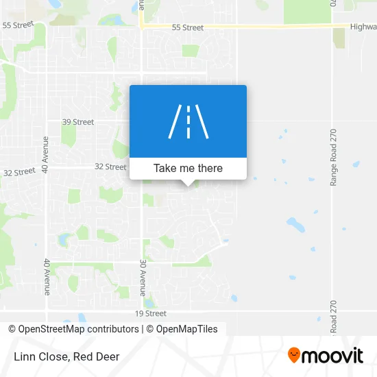 Linn Close map
