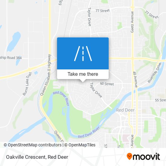 Oakville Crescent map