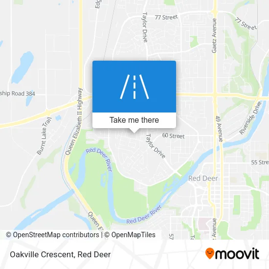 Oakville Crescent map