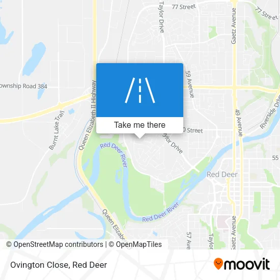 Ovington Close map