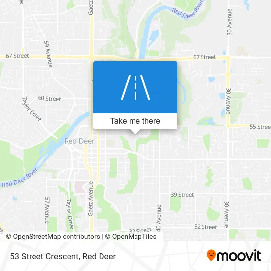 53 Street Crescent map