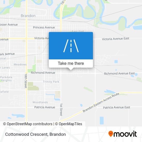 Cottonwood Crescent map