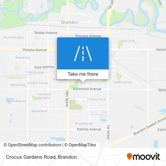 Crocus Gardens Road map