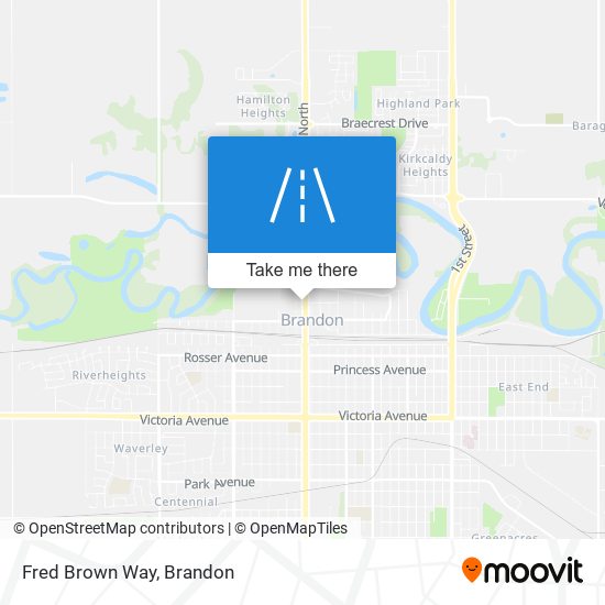 Fred Brown Way map