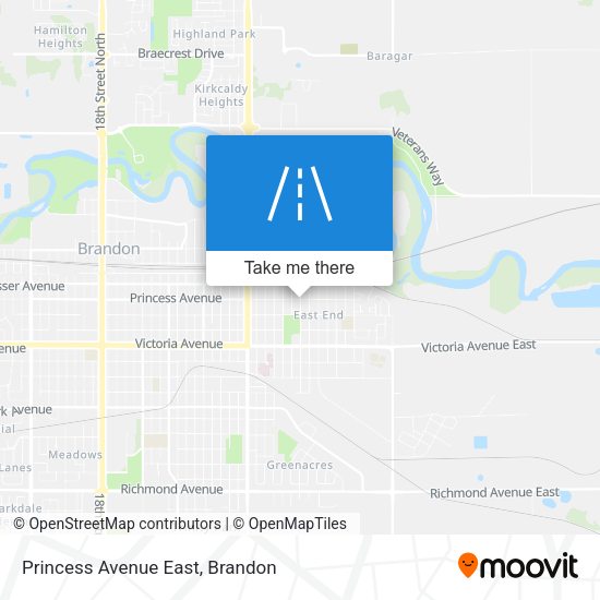 Princess Avenue East map