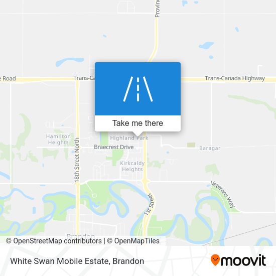 White Swan Mobile Estate map