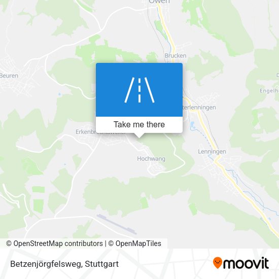 Betzenjörgfelsweg map