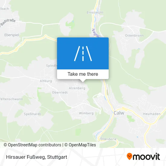 Карта Hirsauer Fußweg
