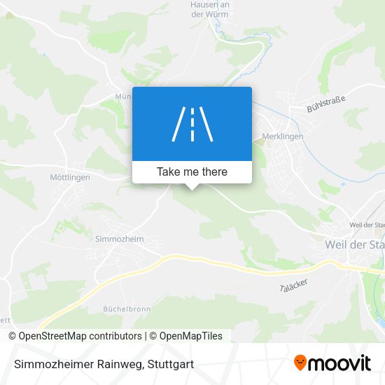 Simmozheimer Rainweg map