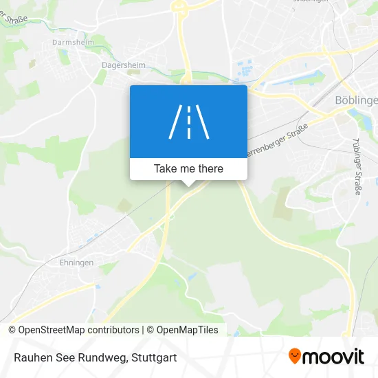 Rauhen See Rundweg map