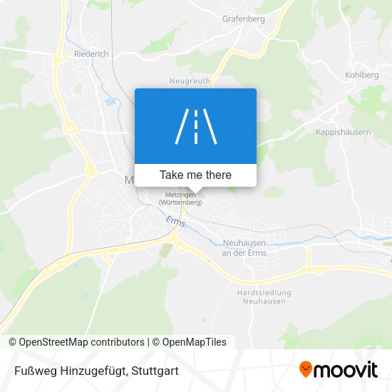 Fußweg Hinzugefügt map