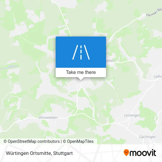 Карта Würtingen Ortsmitte