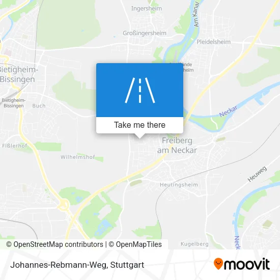 Johannes-Rebmann-Weg map