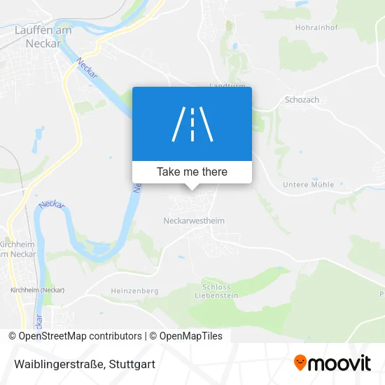 Карта Waiblingerstraße