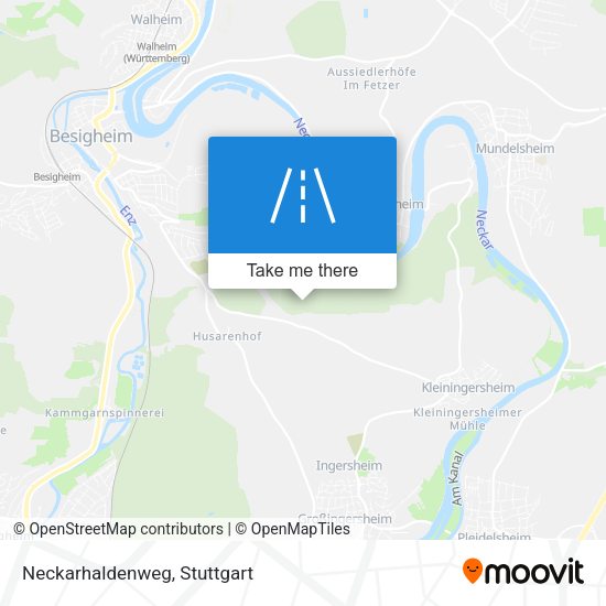 Neckarhaldenweg map