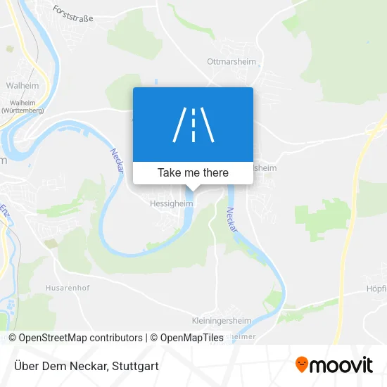Карта Über Dem Neckar