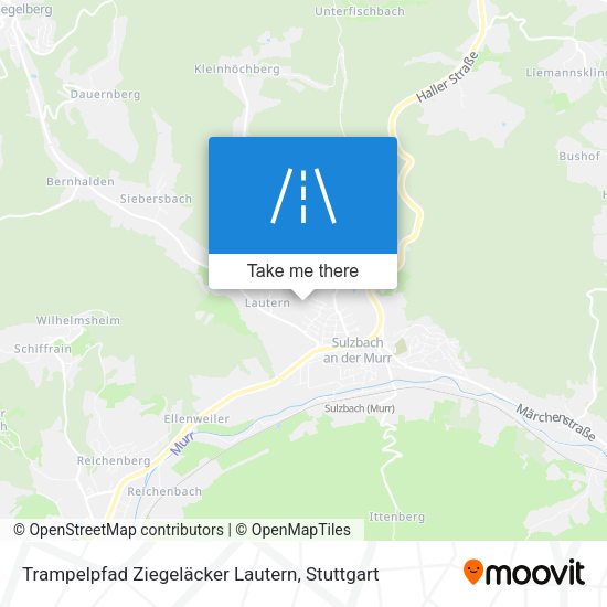 Trampelpfad Ziegeläcker Lautern map