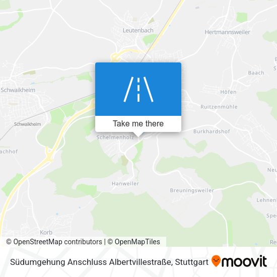 Südumgehung Anschluss Albertvillestraße map