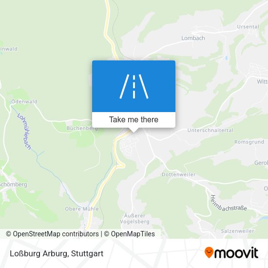 Loßburg Arburg map