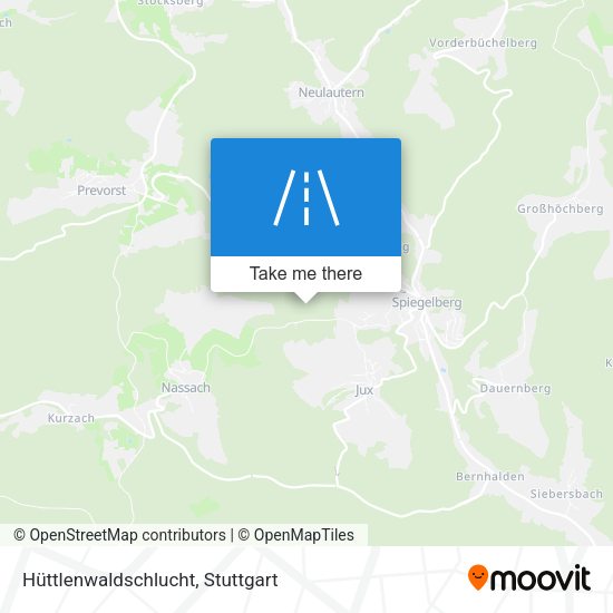 Hüttlenwaldschlucht map