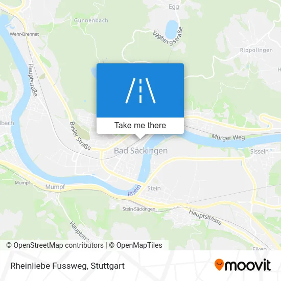 Rheinliebe Fussweg map