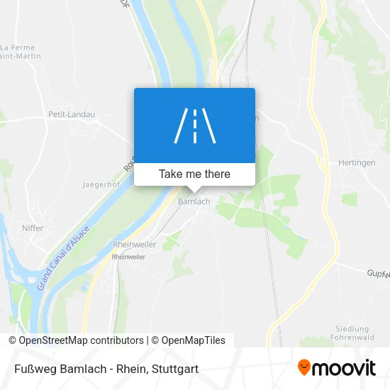 Карта Fußweg Bamlach - Rhein