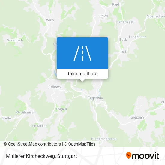 Карта Mitllerer Kircheckweg