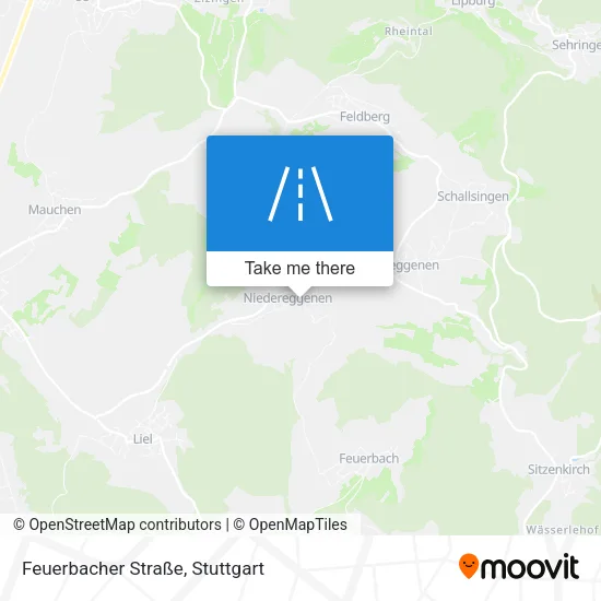 Карта Feuerbacher Straße