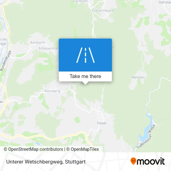 Карта Unterer Wetschbergweg