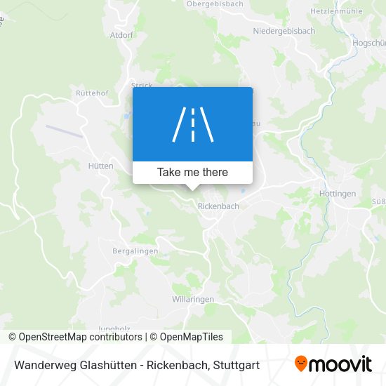 Wanderweg Glashütten - Rickenbach map