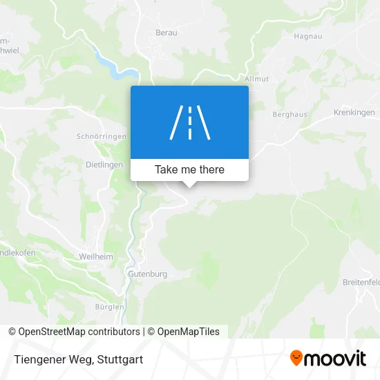 Карта Tiengener Weg