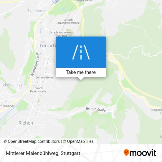 Карта Mittlerer Maienbühlweg