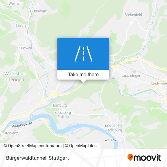 Bürgerwaldtunnel map