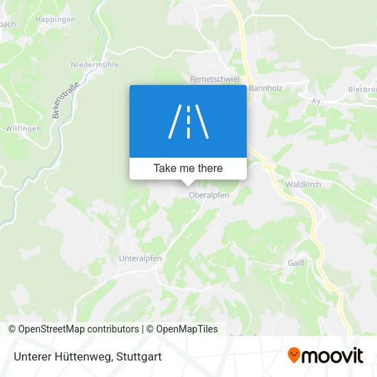 Unterer Hüttenweg map