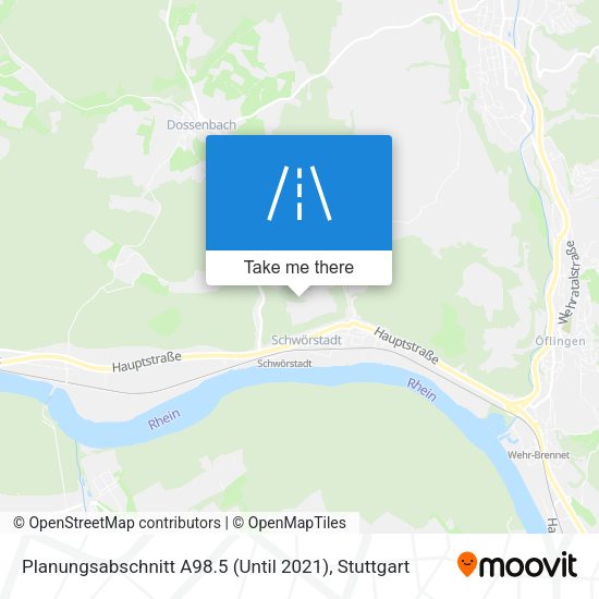 Planungsabschnitt A98.5 (Until 2021) map