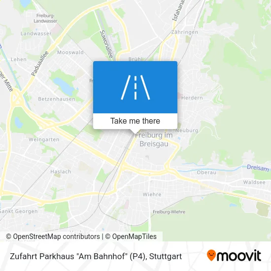 Карта Zufahrt Parkhaus "Am Bahnhof" (P4)