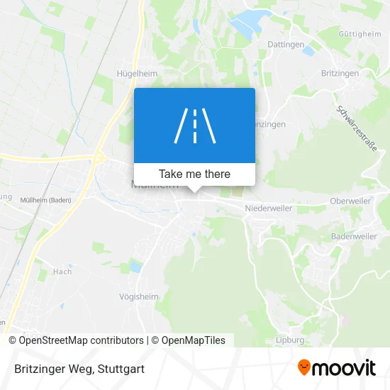 Карта Britzinger Weg