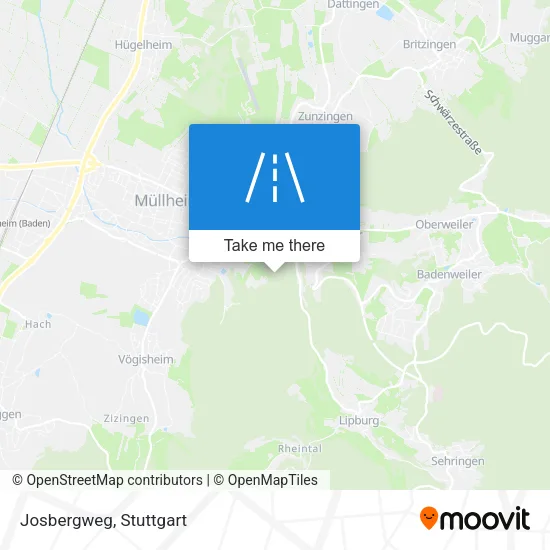 Josbergweg map