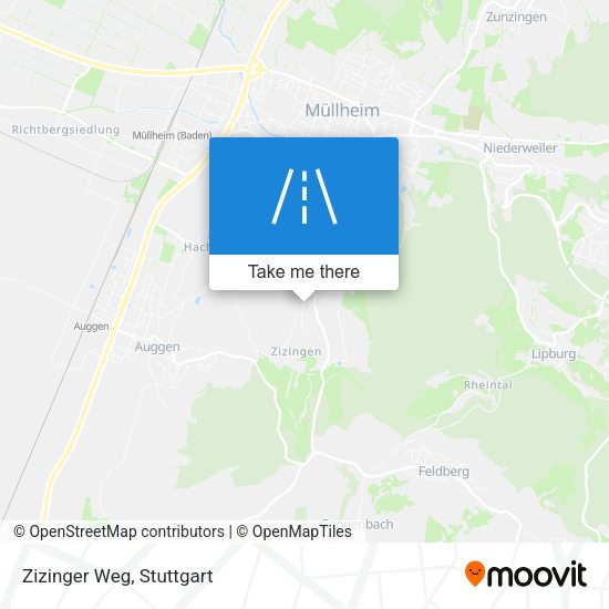 Карта Zizinger Weg