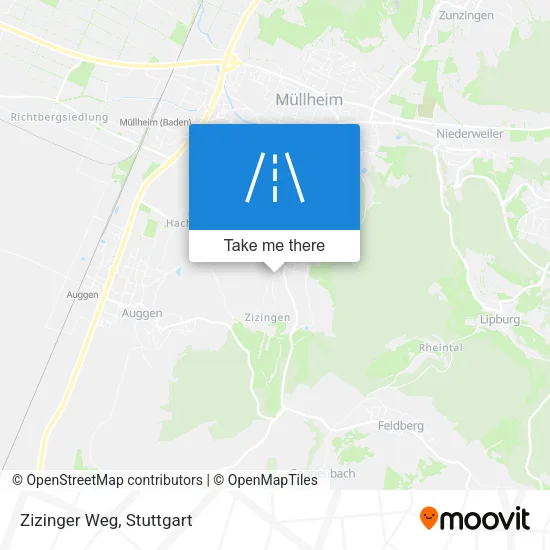 Карта Zizinger Weg