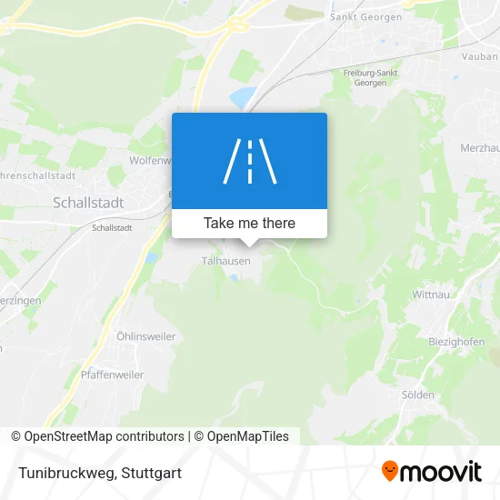 Карта Tunibruckweg