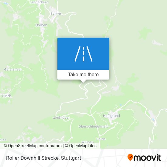 Roller Downhill Strecke map