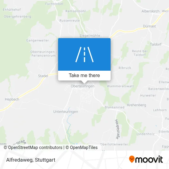 Alfredaweg map